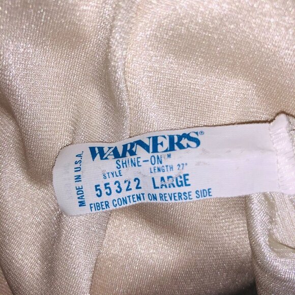 Vintage Warner's Womens L White Half Slip Lace Trim Elastic Waist - Picture 8 of 9
